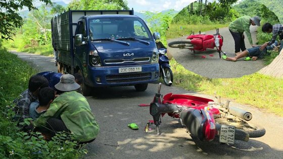 Hung hurried home. An unexpected accident happened to him.