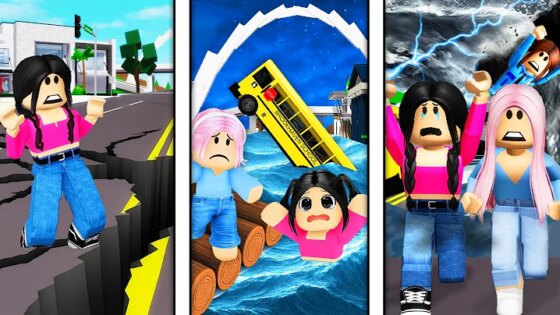 Surviving EVERY NATURAL DISASTER In Roblox Brookhaven!!