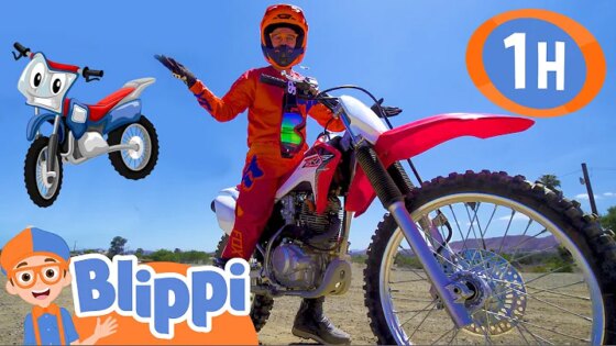 Blippi Explores a Motorcycle 1 HOUR BEST OF BLIPPI Educational Videos for Kids Blippi Toys