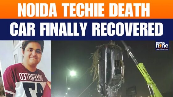 Engineer Car Accident Greater Noida Techie Drowns: Car Falls Into Construction Pit News9